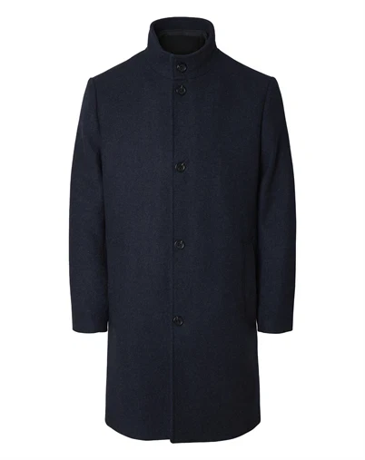 Selected - SLMRainar Wool Blend Frakke - Sky Captain